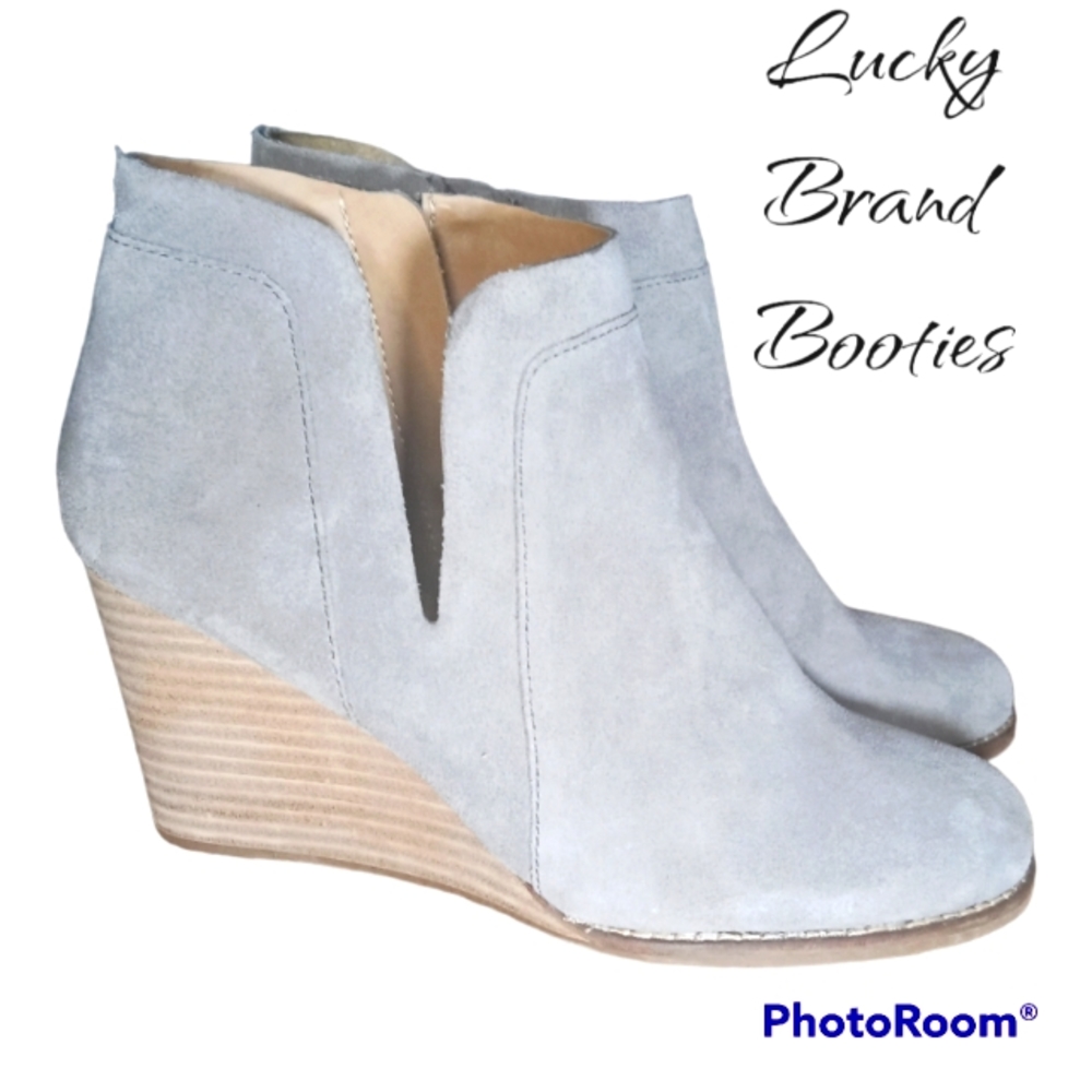 Lucky Brand Booties with heel color gray 8.5